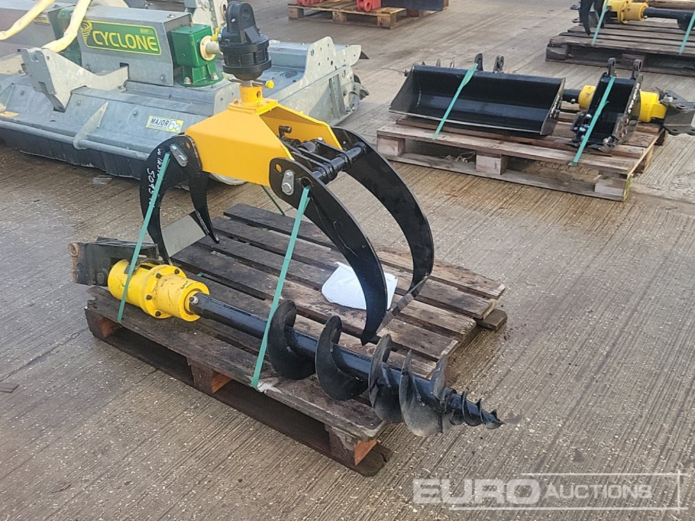 Unused JPC 200mm Hydraulic Auger Flight & Drive 25mm Pin to suit Mini Excavator, Hydraulic Rotating Wood Grab to suit Crane - Implemento para Excavadora: foto 1 Unused JPC 200mm Hydraulic Auger Flight & Drive 25mm Pin to suit Mini Excavator, Hydraulic Rotating Wood Grab to suit Crane - Implemento para Excavadora: foto 1