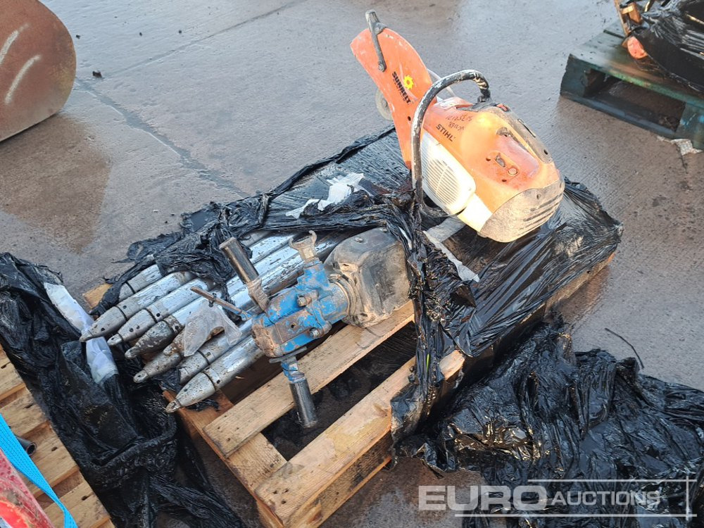 Pallet of Horizoltal Boring Bits, Air Breaker, Stihl TS410 Consaw - Construcción de carreteras: foto 2 Pallet of Horizoltal Boring Bits, Air Breaker, Stihl TS410 Consaw - Construcción de carreteras: foto 2