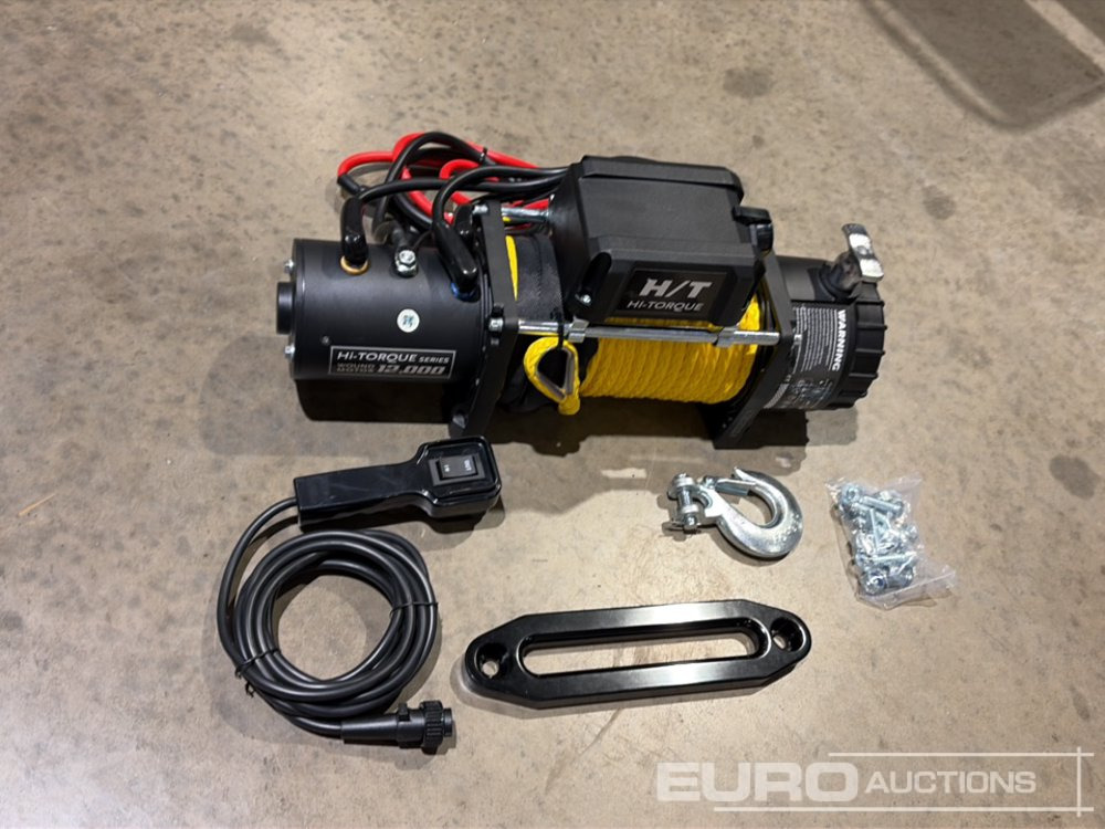 Unused 2025 Hi-Torque HT12000 Electric Winch with Synthetic Rope, 12,000lb line pull, 3/8" x 85' Rope - Cabrestante: foto 2 Unused 2025 Hi-Torque HT12000 Electric Winch with Synthetic Rope, 12,000lb line pull, 3/8" x 85' Rope - Cabrestante: foto 2