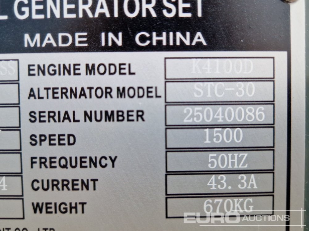 Generador industriale Unused 2025 Kawakenki KK30-III-SSS: foto 31