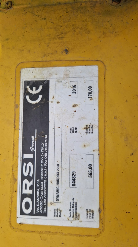 Orsi Trincia erba legna usata Dynamic Hardox 2250 - Desbrozadora de martillos: foto 2 Orsi Trincia erba legna usata Dynamic Hardox 2250 - Desbrozadora de martillos: foto 2