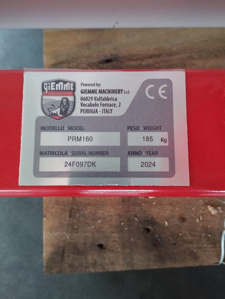 Pala posteriore Giemme PRM160 nuova - Cazo para Maquinaria agrícola: foto 2 Pala posteriore Giemme PRM160 nuova - Cazo para Maquinaria agrícola: foto 2