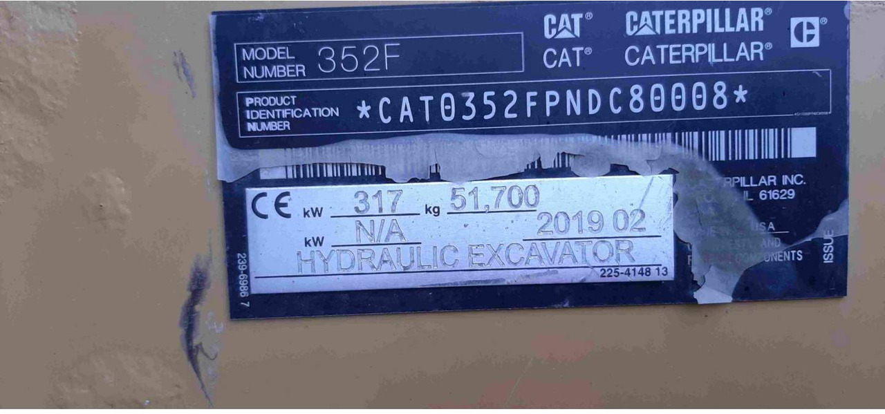 Excavadora de cadenas CAT 352F: foto 8 Excavadora de cadenas CAT 352F: foto 8