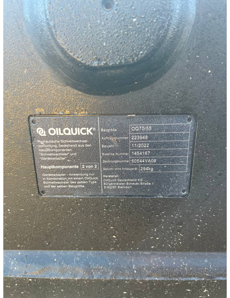 OILQUICK DEUTSCHLAND GMBH OQ70/55 - Acoplamiento rápido para Maquinaria de construcción: foto 3 OILQUICK DEUTSCHLAND GMBH OQ70/55 - Acoplamiento rápido para Maquinaria de construcción: foto 3
