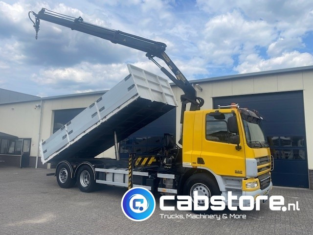 DAF CF 75.310 FAN 6x2 Euro 5 - MANUAL - Bouwjaar 2008 - Kipper - Palfinger PK 15002 Performance - Km 550.899 - Good condition! - Camión grúa: foto 1 DAF CF 75.310 FAN 6x2 Euro 5 - MANUAL - Bouwjaar 2008 - Kipper - Palfinger PK 15002 Performance - Km 550.899 - Good condition! - Camión grúa: foto 1