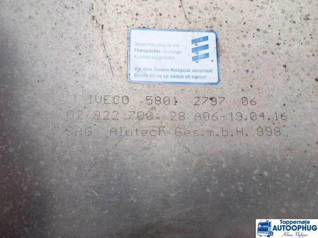 Iveco Brændstoftank Oem No : 5801279706 - Depósito de combustible para Camión: foto 1 Iveco Brændstoftank Oem No : 5801279706 - Depósito de combustible para Camión: foto 1