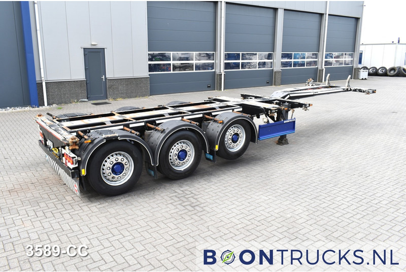 D-Tec FLEXITRAILER | 2x20-30-40-45ft HC * STEERING AXLE * BPW / DISC * 2x EXTENDABLE * APK 08-2025 - Semirremolque portacontenedore/ Intercambiable: foto 1 D-Tec FLEXITRAILER | 2x20-30-40-45ft HC * STEERING AXLE * BPW / DISC * 2x EXTENDABLE * APK 08-2025 - Semirremolque portacontenedore/ Intercambiable: foto 1