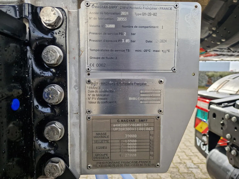 Semirremolque cisterna Magyar 36000 liter levensmiddelen tankoplegger NEW/NIEUW/NEU: foto 11 Semirremolque cisterna Magyar 36000 liter levensmiddelen tankoplegger NEW/NIEUW/NEU: foto 11