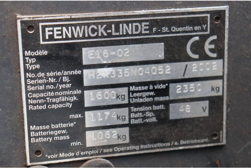 Carretilla elevadora eléctrica Linde E16-02: foto 19