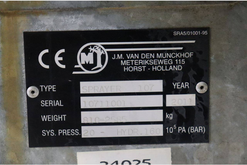 Pulverizador Munckhof Sprayer 107: foto 20 Pulverizador Munckhof Sprayer 107: foto 20