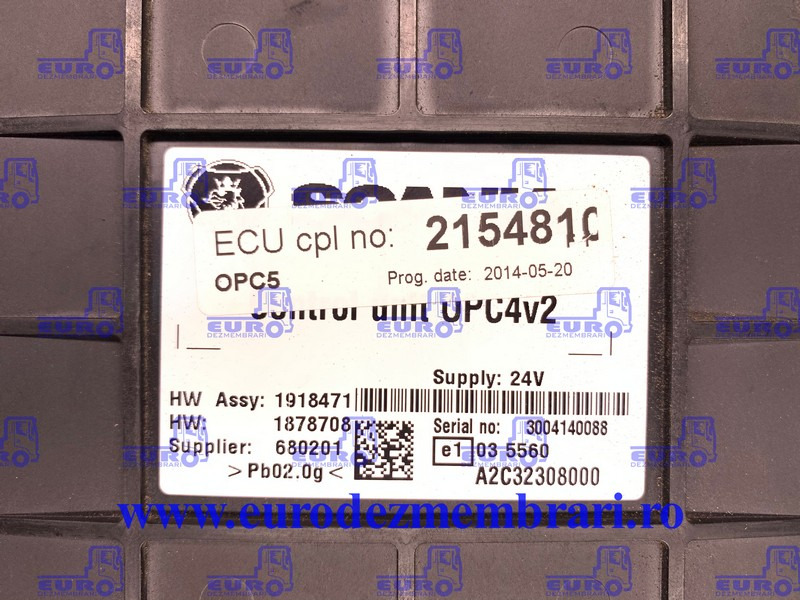 CALCULATOR OPC5 SCANIA 2154810, 2278885, 2278890, 2385081, 2261787, 2390563, 2397316, 2418843, 2559113 - Unidad de control para Camión: foto 2 CALCULATOR OPC5 SCANIA 2154810, 2278885, 2278890, 2385081, 2261787, 2390563, 2397316, 2418843, 2559113 - Unidad de control para Camión: foto 2