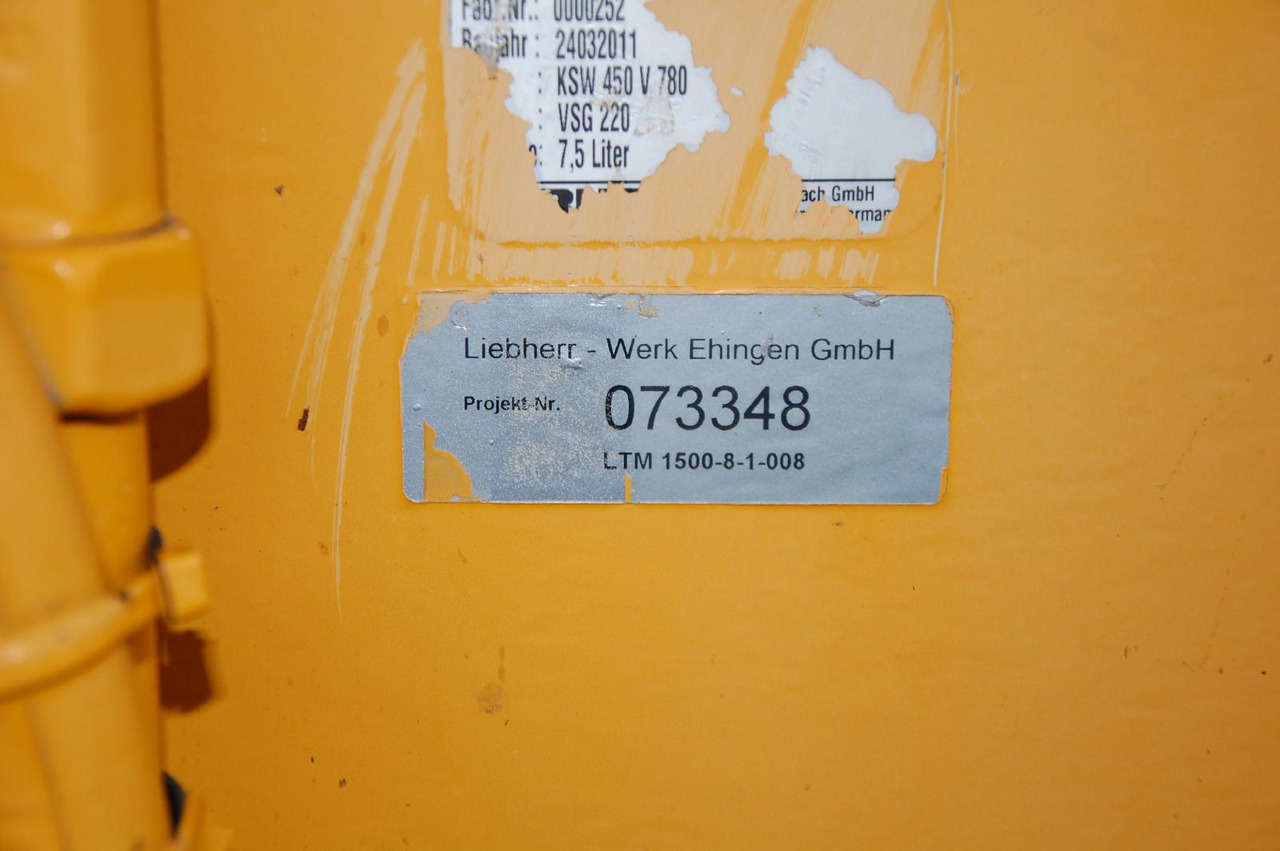 Autogrúa Liebherr Zubehör LTM 1500-8.1 - Hubwinde Nr. 1 inkl. Hubseil: foto 10 Autogrúa Liebherr Zubehör LTM 1500-8.1 - Hubwinde Nr. 1 inkl. Hubseil: foto 10