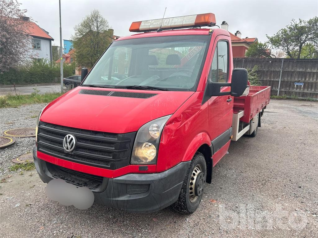 Volkswagen Crafter 50 flakbil med kran - Camión: foto 1 Volkswagen Crafter 50 flakbil med kran - Camión: foto 1