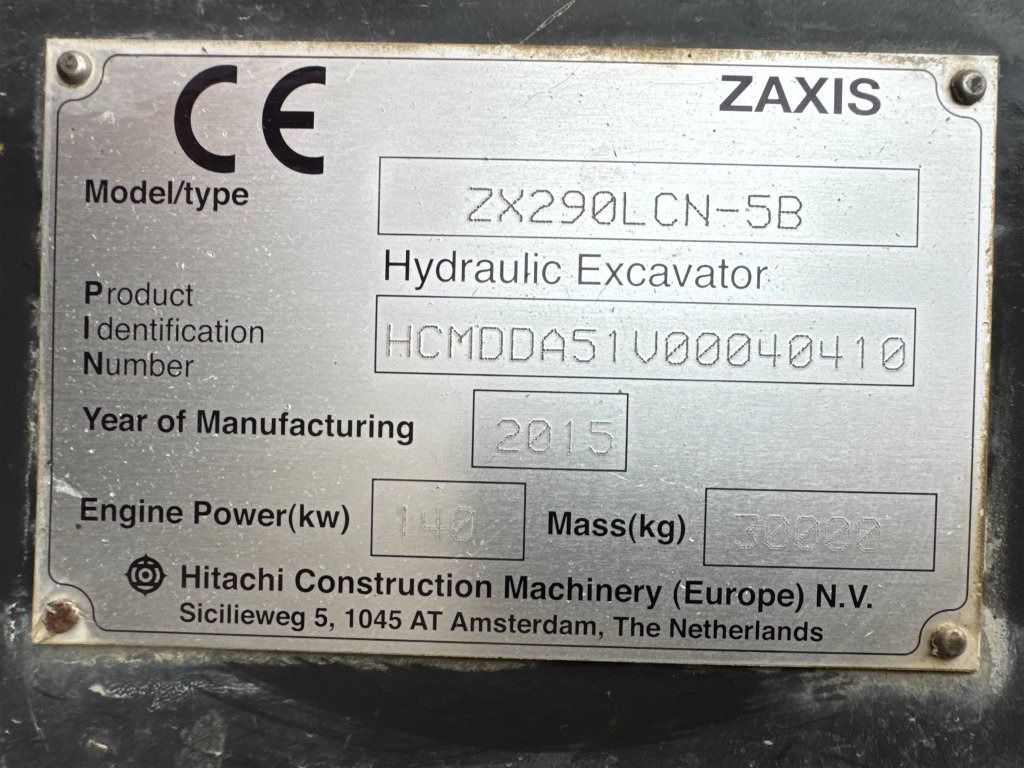 Hitachi Zaxis 290 LCN - Excavadora de cadenas: foto 5 Hitachi Zaxis 290 LCN - Excavadora de cadenas: foto 5