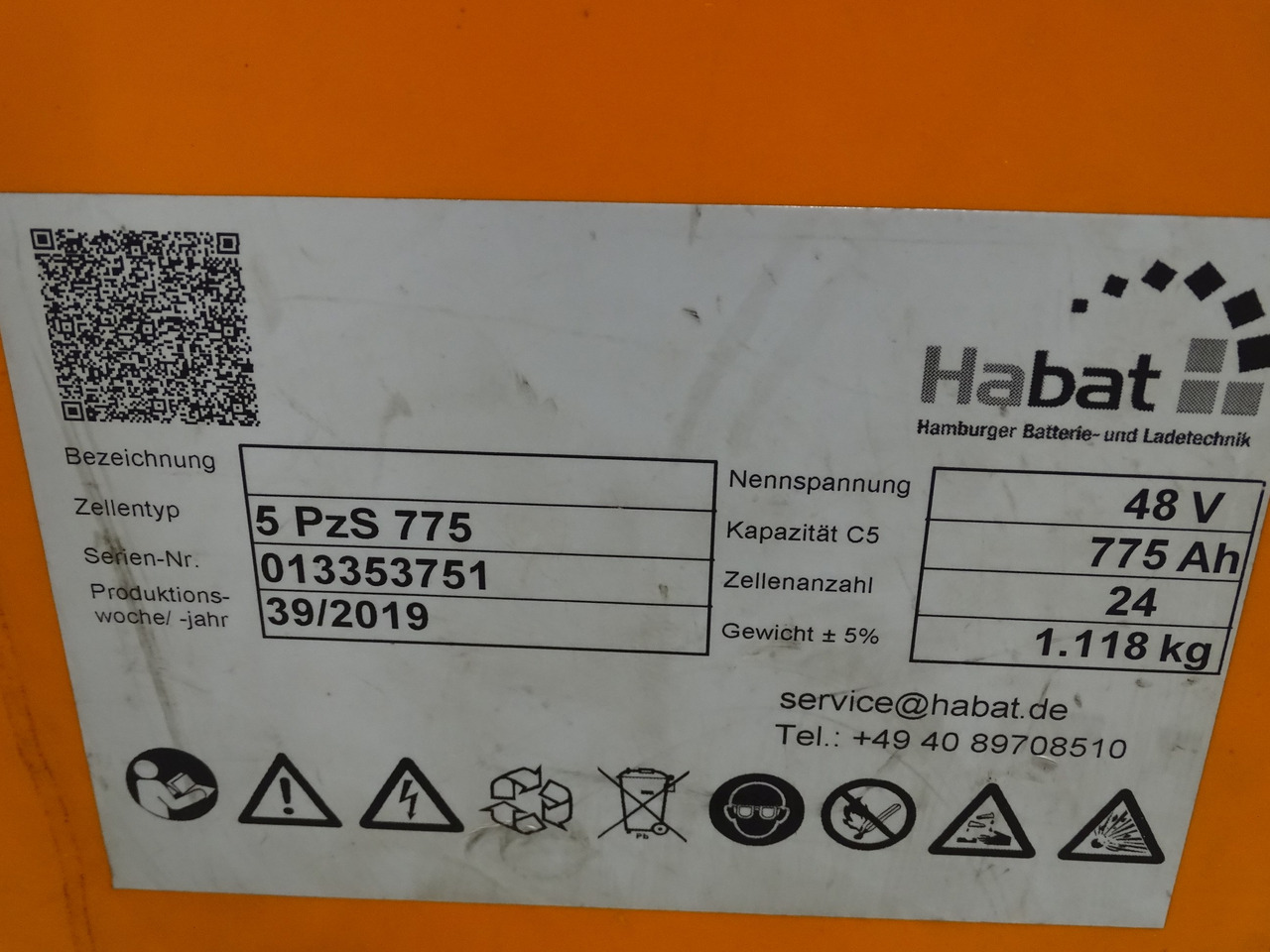 Habat 48V775AH - Acumulador para Equipo de manutención: foto 4 Habat 48V775AH - Acumulador para Equipo de manutención: foto 4