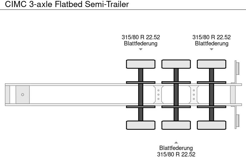 Semirremolque plataforma/ Caja abierta nuevo CIMC 3-axle Flatbed Semi-Trailer: foto 19